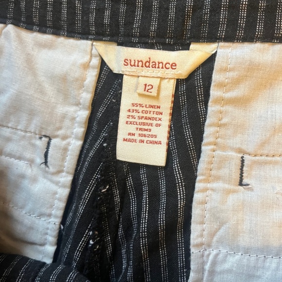 Sundance Women's Sierra Stripe Wide Leg Linen Blend Trouser Sz 12 - Picture 8 of 8